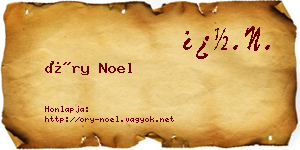Őry Noel névjegykártya